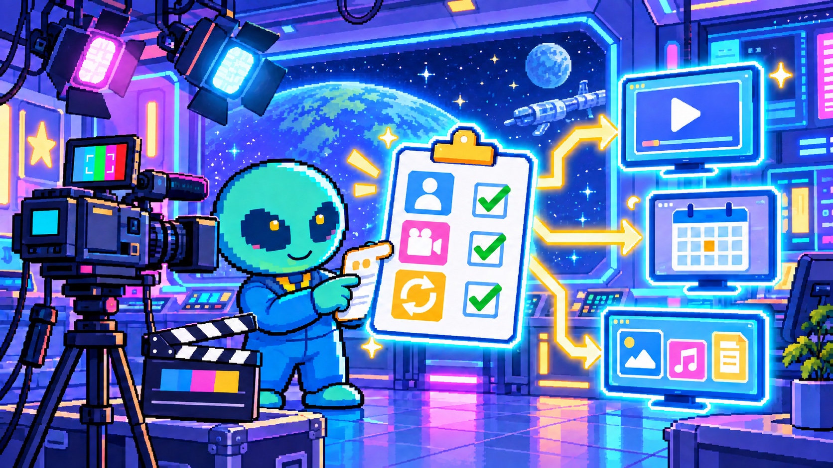 出演同意の範囲から公開先と二次利用までを整理する角のないドット絵エイリアン